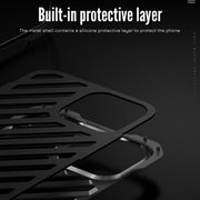 For iPhone 14 R-JUST Breathable Armor Phone Case(Silver Grey)