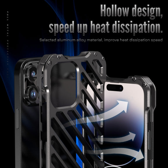For iPhone 14 Plus R-JUST Breathable Armor Phone Case(Silver Grey)