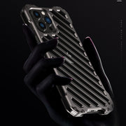 For iPhone 14 Pro Max R-JUST Breathable Armor Phone Case(Silver Grey)