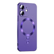 For iPhone 12 Liquid Lens Protector Magsafe Phone Case(Dark Purple) - iPhone 12 / 12 Pro Cases by PMC TechLife | Online Shopping South Africa | PMC TechLife