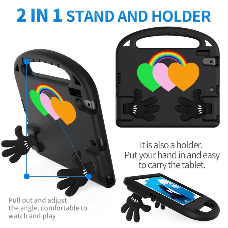 For Lenovo Tab B10 10.1 2020 Love Small Palm Holder EVA Tablet Case(Black)