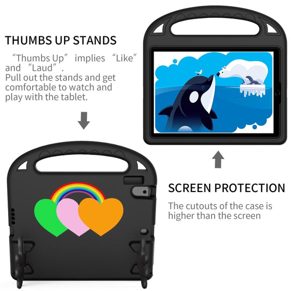 For Lenovo Tab B10 10.1 2020 Love Small Palm Holder EVA Tablet Case(Black)
