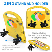 For Lenovo Tab B10 10.1 2020 Love Small Palm Holder EVA Tablet Case(Yellow)