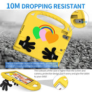 For Lenovo Tab B10 10.1 2020 Love Small Palm Holder EVA Tablet Case(Yellow)