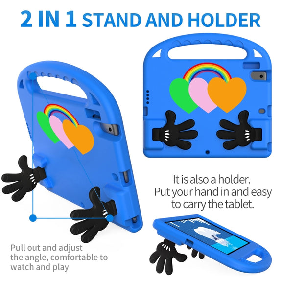 For Lenovo Tab B10 10.1 2020 Love Small Palm Holder EVA Tablet Case(Blue)