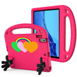 For Lenovo Tab B10 10.1 2020 Love Small Palm Holder EVA Tablet Case(Rose Red) - Lenovo by PMC TechLife | Online Shopping South Africa | PMC TechLife | Buy Now Pay Later Mobicred