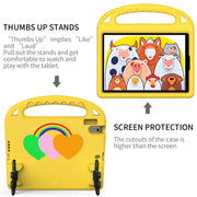 For Huawei MediaPad T5 10 Love Small Palm Holder EVA Tablet Case(Yellow)