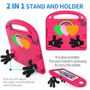 For Huawei MediaPad T5 10 Love Small Palm Holder EVA Tablet Case(Rose Red)