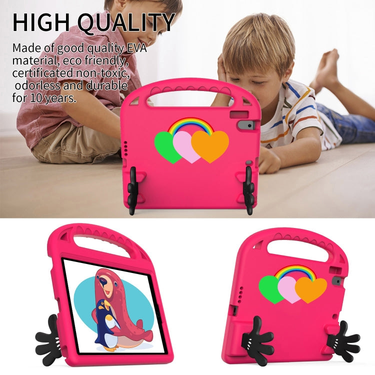 For Huawei MediaPad T5 10 Love Small Palm Holder EVA Tablet Case(Rose Red)
