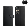 For Honor 70 Pro/70 Pro+ Genuine Leather Fingerprint-proof Flip Phone Case(Black) - Honor Cases by PMC TechLife | Online Shopping South Africa | PMC TechLife | Buy Now Pay Later Mobicred