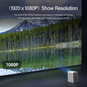 AUN ET50 4 inch 180 Lumens 1920x1080P Smart LED Mini Projector, Plug Type:US Plug(White)