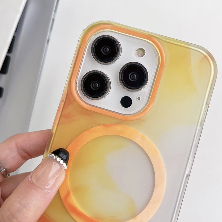 For iPhone 12 Watercolor Magsafe Phone Case(Yellow)