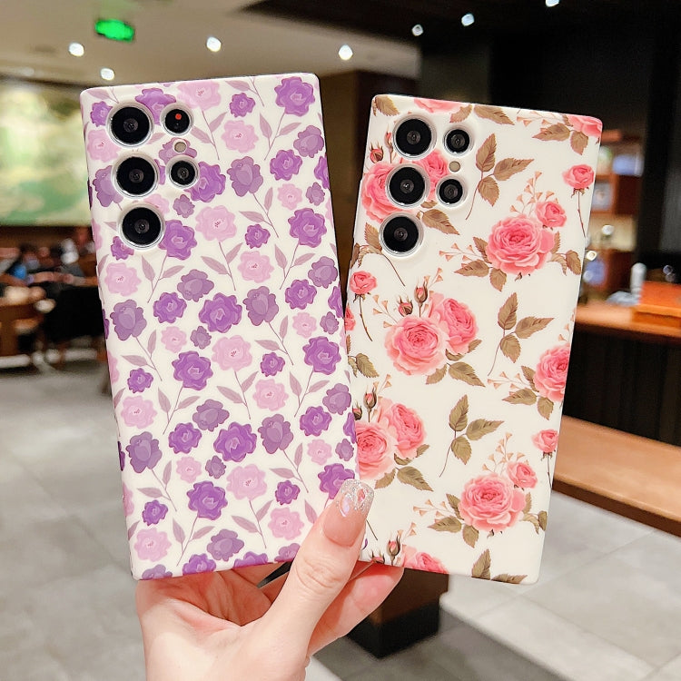 For Samsung Galaxy S22 5G Small Floral Phone Case(Green)