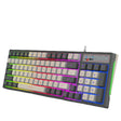 HXSJ V600 96-key RGB Backlit Dual-color Injection-molded Wired Gaming Keyboard - Wired Keyboard by HXSJ | Online Shopping South Africa | PMC TechLife | Buy Now Pay Later Mobicred