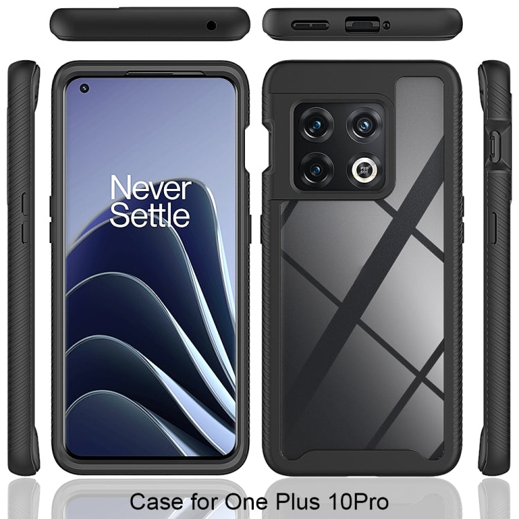 For OnePlus 10 Pro Starry Sky Solid Color Shockproof TPU Clear PC Phone Case(Sky Blue)