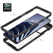 For OnePlus 10 Pro Starry Sky Solid Color Shockproof TPU Clear PC Phone Case(Sky Blue)