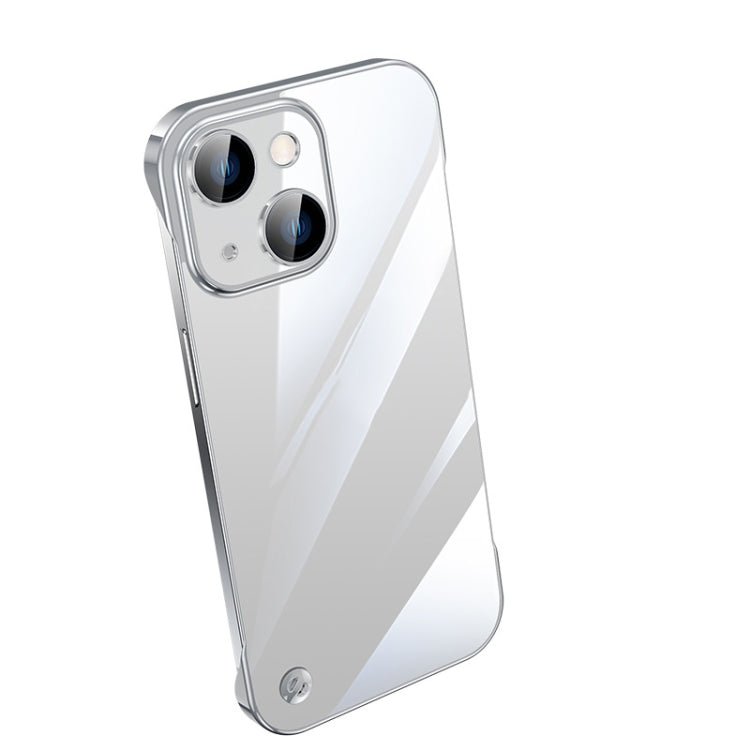For iPhone 14 Electroplating Frameless Clear PC Phone Case(Transparent)