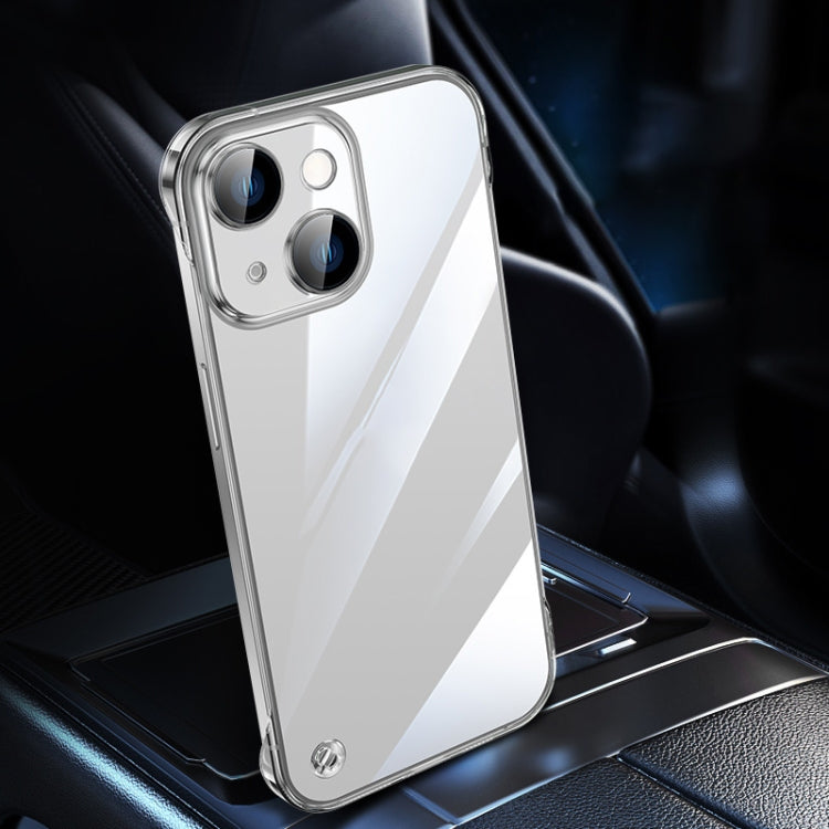 For iPhone 14 Electroplating Frameless Clear PC Phone Case(Transparent)