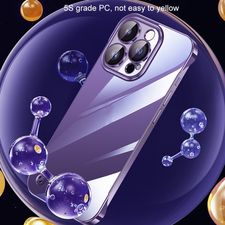 For iPhone 14 Electroplating Frameless Clear PC Phone Case(Transparent)