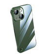 For iPhone 14 Plus Electroplating Frameless Clear PC Phone Case(Green) - iPhone 14 Plus Cases by PMC TechLife | Online Shopping South Africa | PMC TechLife | Buy Now Pay Later Mobicred