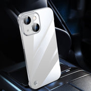 For iPhone 14 Plus Electroplating Frameless Clear PC Phone Case(Silver)