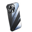 For iPhone 14 Pro Electroplating Frameless Clear PC Phone Case(Black) - iPhone 14 Pro Cases by PMC TechLife | Online Shopping South Africa | PMC TechLife | Buy Now Pay Later Mobicred