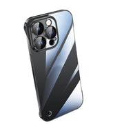 For iPhone 13 Pro Electroplating Frameless Clear PC Phone Case(Black)