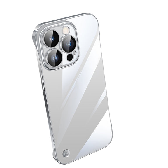 For iPhone 13 Pro Electroplating Frameless Clear PC Phone Case(Silver)