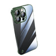 For iPhone 12 Pro Electroplating Frameless Clear PC Phone Case(Green) - iPhone 12 / 12 Pro Cases by PMC TechLife | Online Shopping South Africa | PMC TechLife | Buy Now Pay Later Mobicred