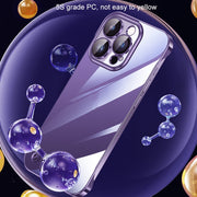 For iPhone 12 Pro Electroplating Frameless Clear PC Phone Case(Black)