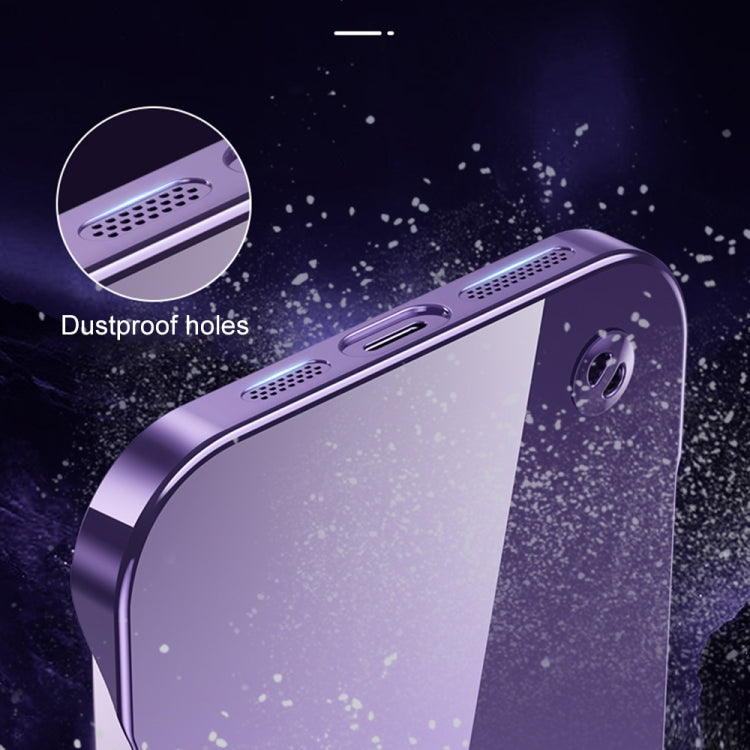 For iPhone 12 Pro Electroplating Frameless Clear PC Phone Case(Black)