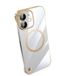 For iPhone 12 Electroplating Frameless Magsafe Magnetic PC Phone Case(Gold) - iPhone 12 / 12 Pro Cases by PMC TechLife | Online Shopping South Africa | PMC TechLife | Buy Now Pay Later Mobicred
