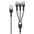 DUZZONA A3 3 in 1 USB to Type-C / 8 Pin / Micro USB Fast Charging Cable,Cable Length: 1.3m - Multifunction Cable by DUZZONA | Online Shopping South Africa | PMC TechLife | Buy Now Pay Later Mobicred