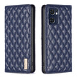 For OPPO Reno7 5G / Find X5 Lite Diamond Lattice Magnetic Leather Flip Phone Case(Blue) - free shipping - PMC TechLife - Order now!