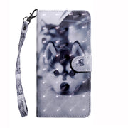 For Honor 50 3D Painted Leather Phone Case(Husky)