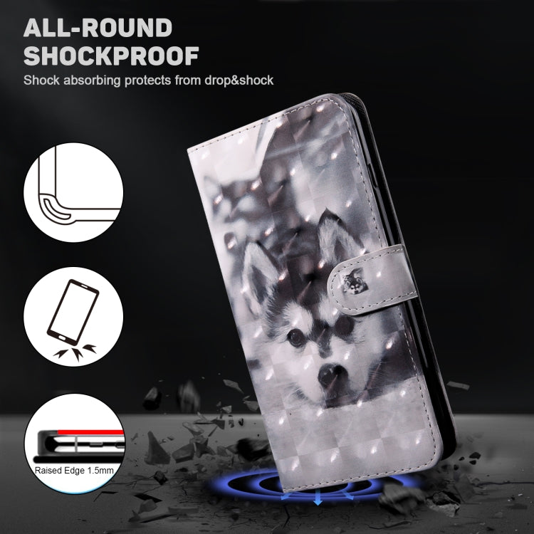 For Honor 50 3D Painted Leather Phone Case(Husky)