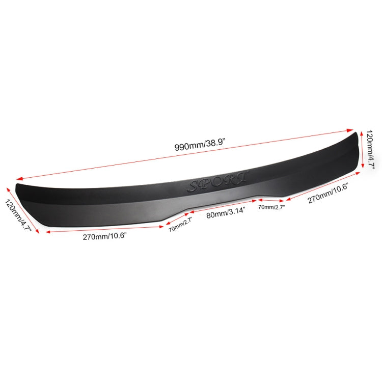 For Volkswagen Golf 7 7.5 2014-2018 Car Modified Hatchback Rear Roof Spoiler Wing(Black)