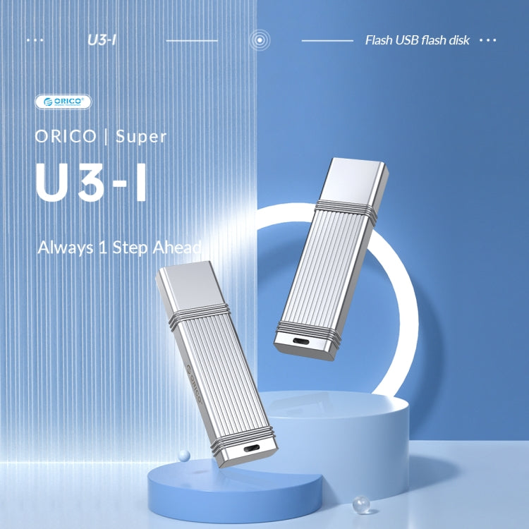 ORICO 128GB Type-C USB3.2 Gen1 USB Flash Drive, Read 260MB/s, Write 50MB/s (Silver)