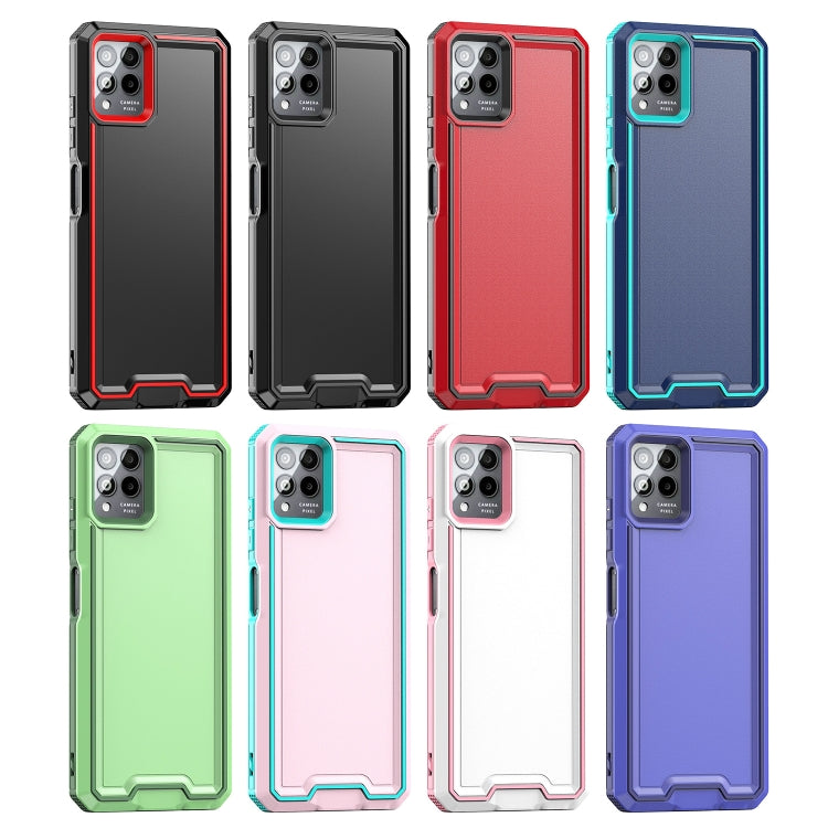 For T-Mobile Revvl 6 Pro 5G Armour Two-color TPU + PC Phone Case(Black+Red)