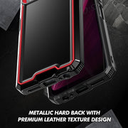 For T-Mobile Revvl 6 Pro 5G Armour Two-color TPU + PC Phone Case(Black+Red)