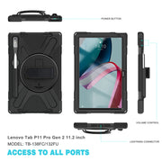 For Lenovo Pad Pro 11.2 2022 TB-138FC/132FU Silicone + PC Protective Tablet Case(Black)