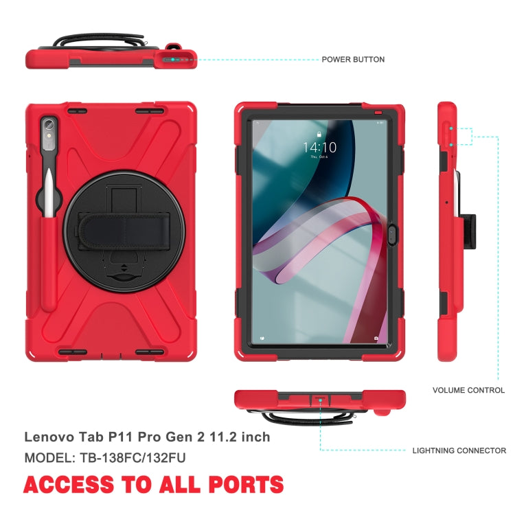 For Lenovo Pad Pro 11.2 2022 TB-138FC/132FU Silicone + PC Protective Tablet Case(Red)