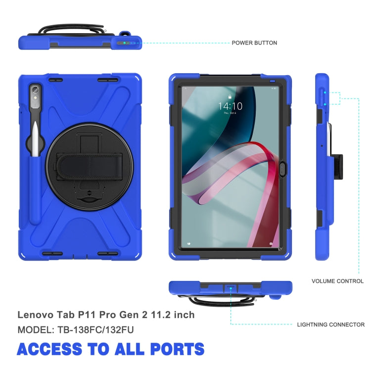 For Lenovo Pad Pro 11.2 2022 TB-138FC/132FU Silicone + PC Protective Tablet Case(Blue)