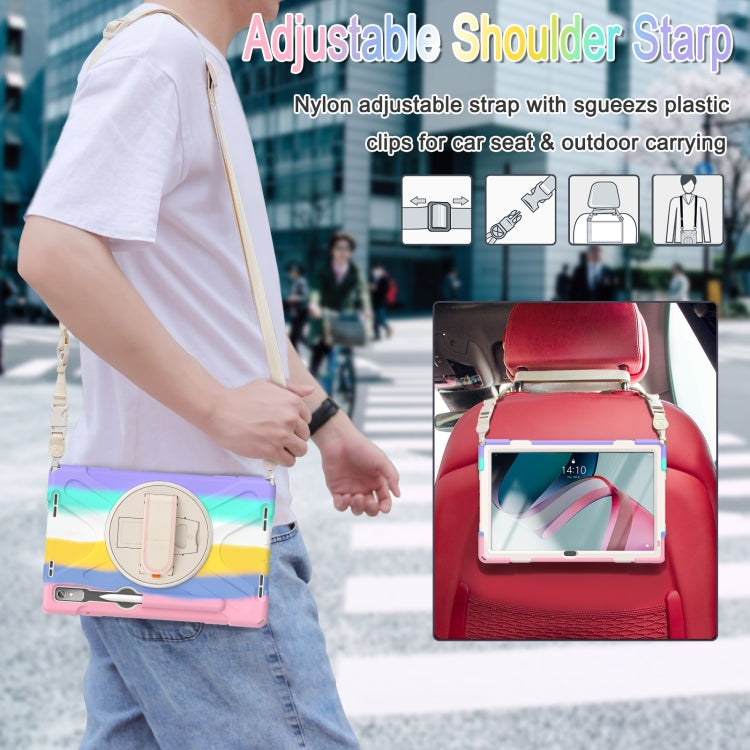 For Lenovo Pad Pro 11.2 2022 TB-138FC/132FU Silicone + PC Protective Tablet Case(Colorful Pink)