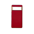 For Google Pixel 6 Pro Nano Electroplating Cross Texture Genuine Leather Phone Case(Red) - Google Cases by PMC TechLife | Online Shopping South Africa | PMC TechLife | Buy Now Pay Later Mobicred