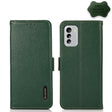 For Nokia G60 5G KHAZNEH Side-Magnetic Litchi Genuine Leather RFID Phone Case(Green) - Nokia Cases by PMC TechLife | Online Shopping South Africa | PMC TechLife | Buy Now Pay Later Mobicred
