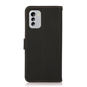 For Nokia G60 5G KHAZNEH Custer Genuine Leather RFID Phone Case(Black)