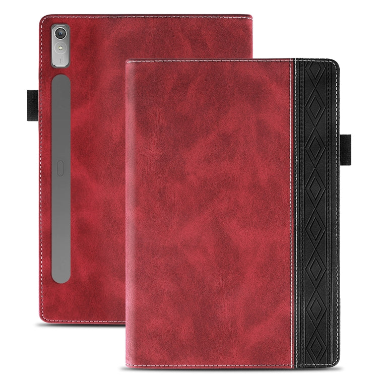 For Lenovo Tab P11 Pro Gen 2 Splicing Series Tablet PC Leather Case(Red)