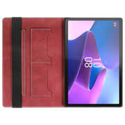 For Lenovo Tab P11 Pro Gen 2 Splicing Series Tablet PC Leather Case(Red)