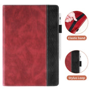 For Lenovo Tab P11 Pro Gen 2 Splicing Series Tablet PC Leather Case(Red)